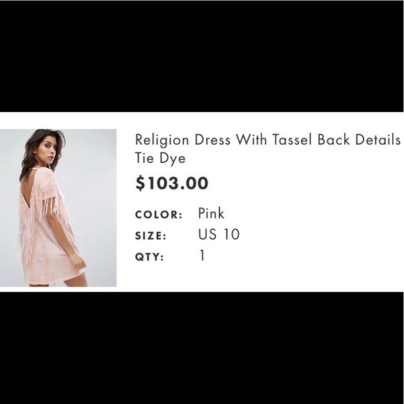 NWOT - Religion dress with back Tassels details - Picture 3 of 7